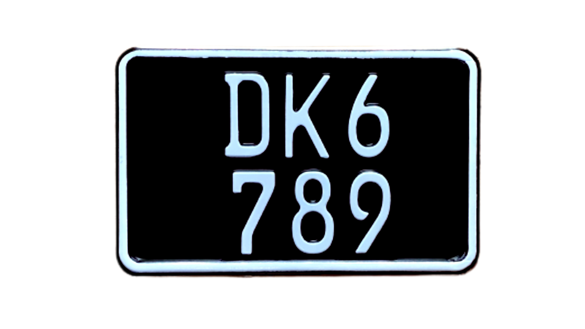 11e. Danish Knallert plate, black 180 x 110 mm